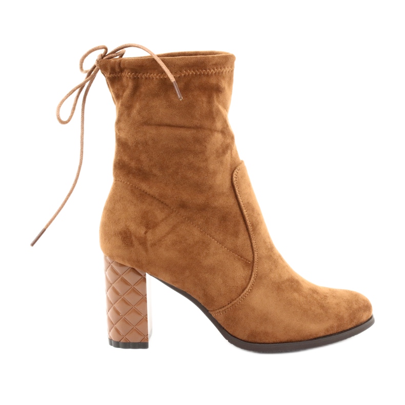 M.Daszyński Daszyński mocka stövlar på en dekorativ häl 154 kamel brun