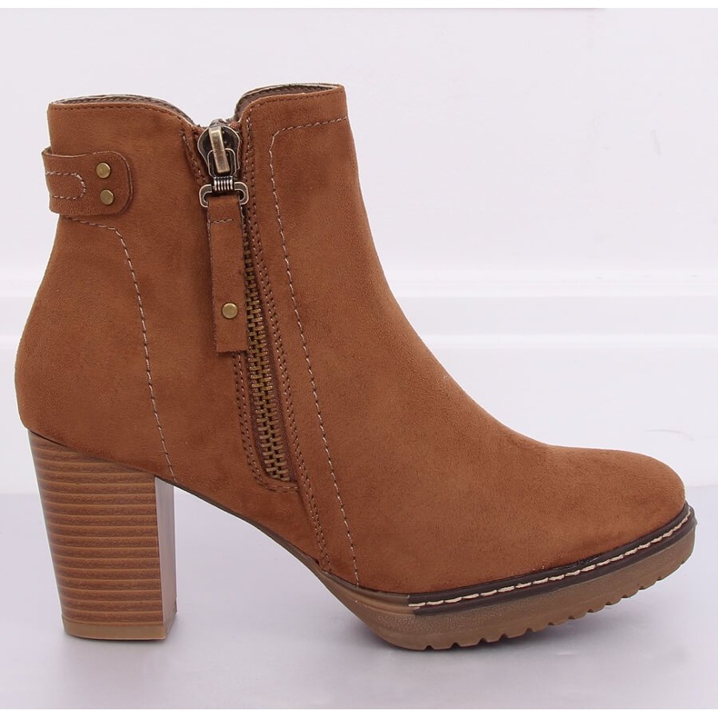 Beige mocka ankelstövlar 8B856 Khaki II Quality