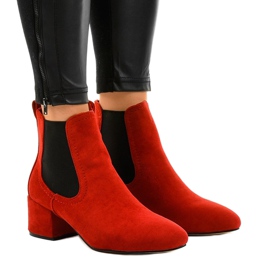 Röda fotkängor med elastisk 8012-PA