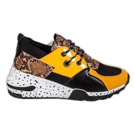 Snake Print VICES Sneakers mångfärgad gul