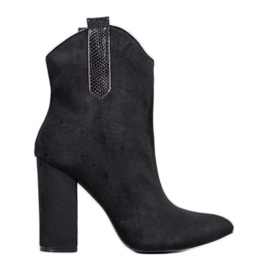 VICES cowboystövlar i mocka svart