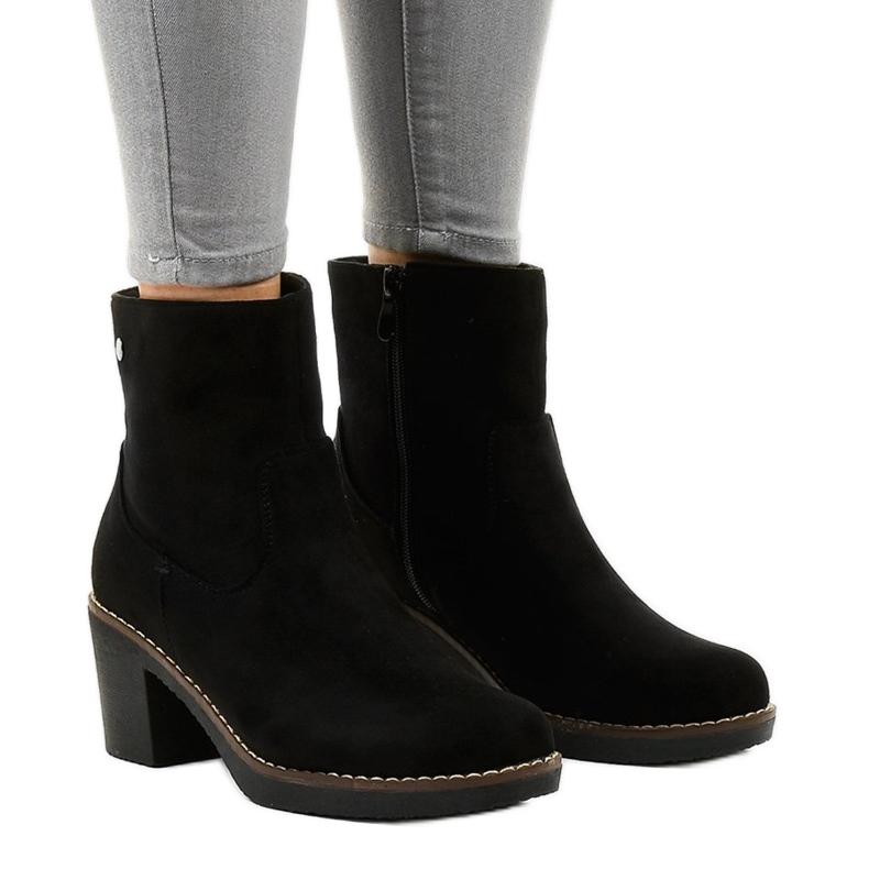 Svarta mocka höga klackar 8B852