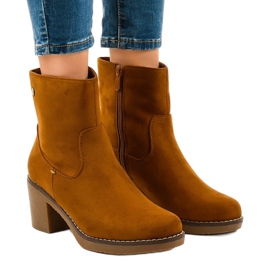 Brun mocka höga klackar 8B852