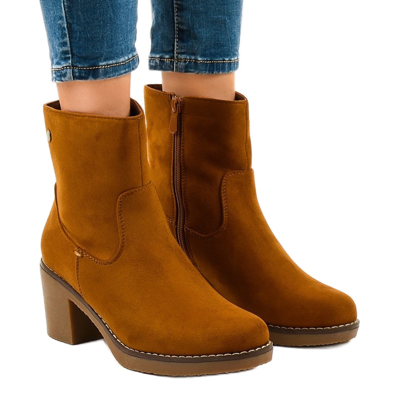 Brun mocka höga klackar 8B852