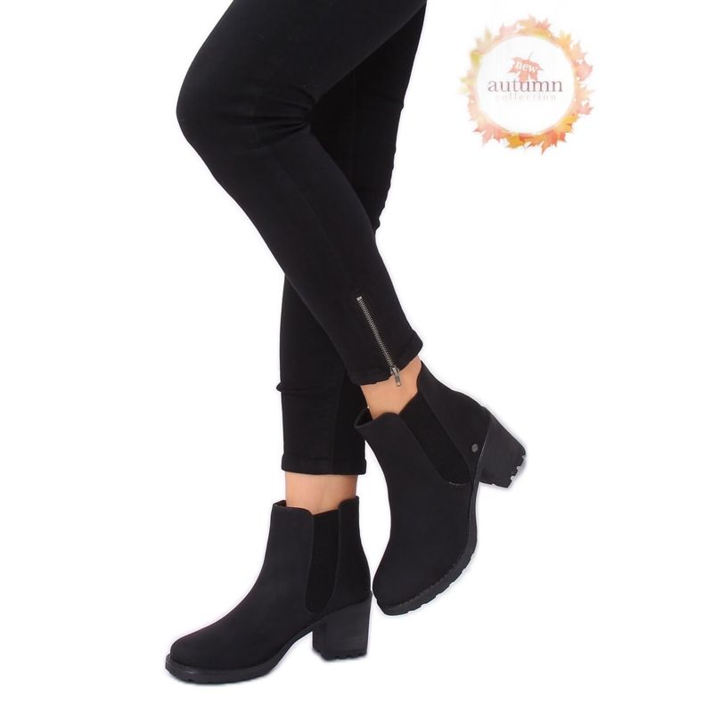 Svarta Chelsea stövlar, svart L2065 Svart