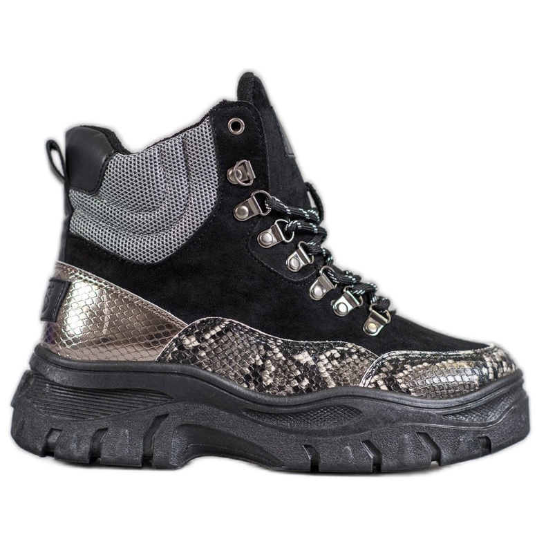 Snöriga VICES-stövlar svart