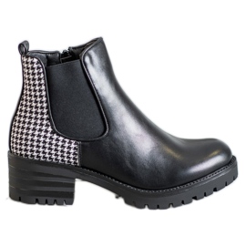 Seastar Chelsea stövlar med mönster vit svart