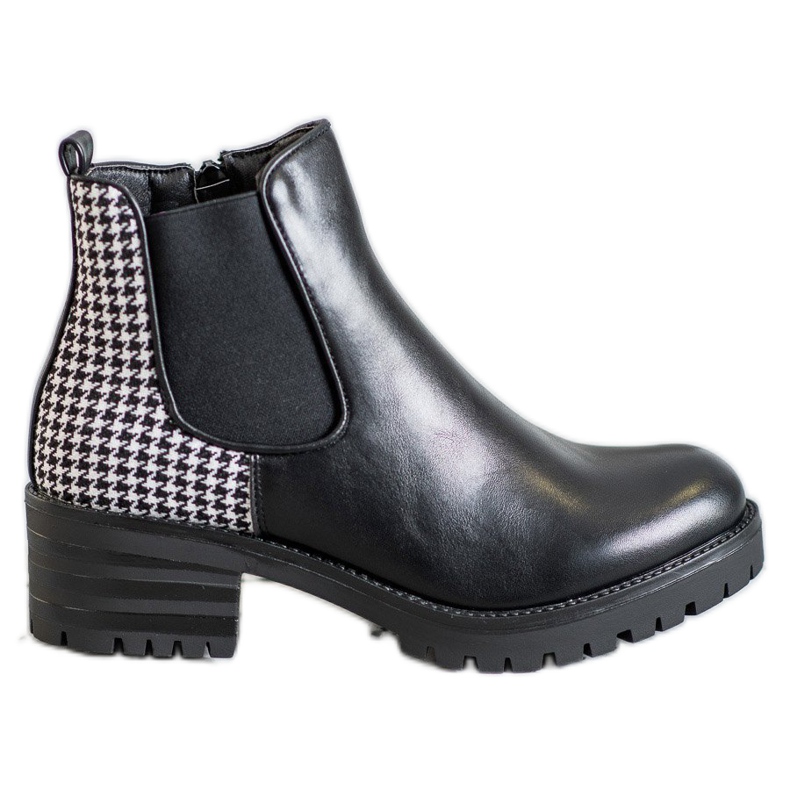 Seastar Chelsea stövlar med mönster vit svart