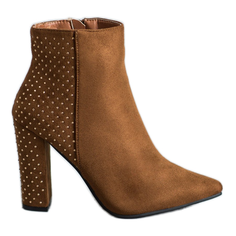 Seastar Mockaskor med kubiska zirkoner brun