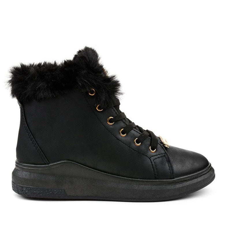 Svarta isolerade sneakers TL135-1