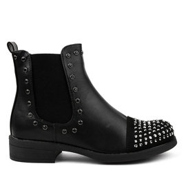 Svarta isolerade stövlar med en elastisk DQH0090