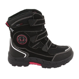 American Club Svarta stövlar med amerikanskt HL23 -membran röd