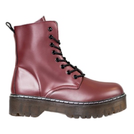 Kylie Stövlar på plattformen röd