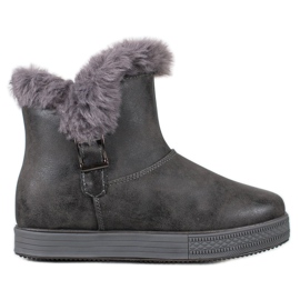 SHELOVET Stövlar med dragkedja grå