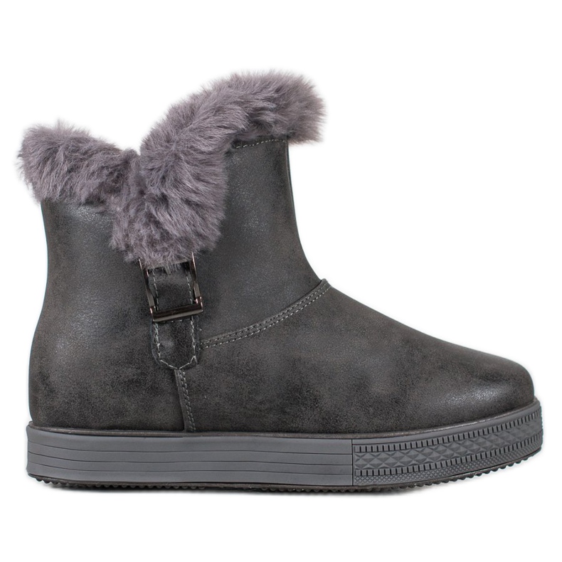 SHELOVET Stövlar med dragkedja grå