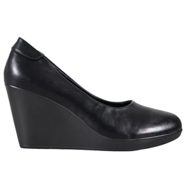 J. Star Klassiska kilpumpar svart