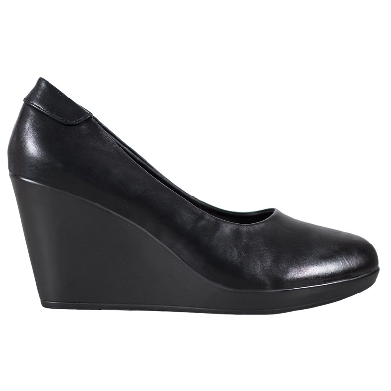 J. Star Klassiska kilpumpar svart