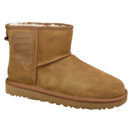 Skor Ugg Classic Mini Ugg Rubber Logo W 1108231-CHE brun