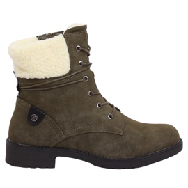 Gröna snörstövlar K-9926 Gröna