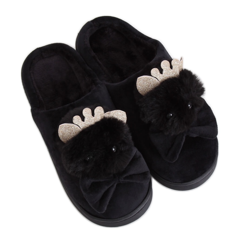 Svarta damas tofflor DD112 Svart