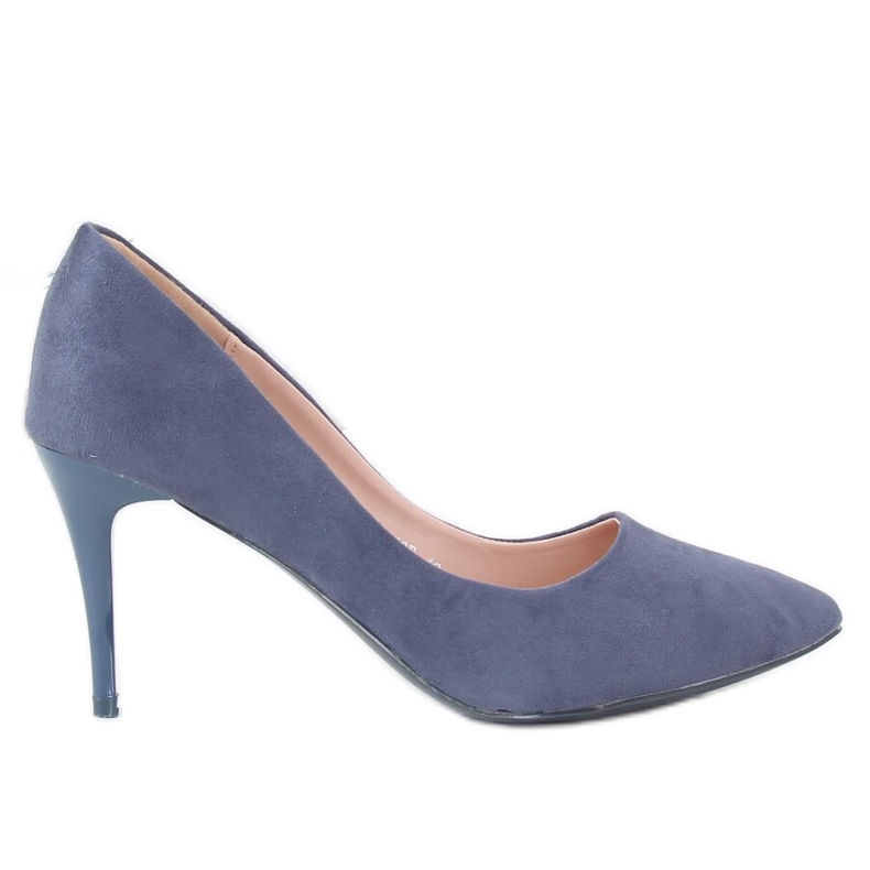 Pumps på en bekväm häl häl NF-49P Dk Blue blå