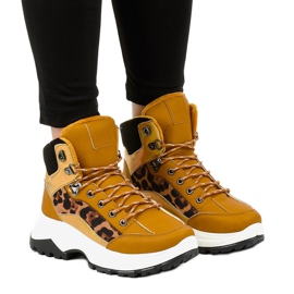 Isolerade bruna damskor F-19208-3 gul