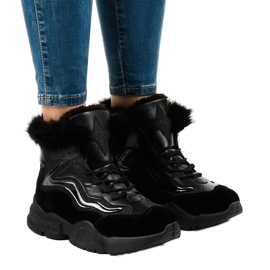 Svarta isolerade sneakers LS-2062