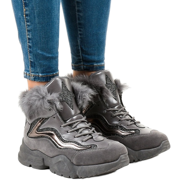 Varma grå sneakers LS-2062