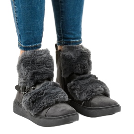 Grå mockaisolerade stövlar GF-QB08