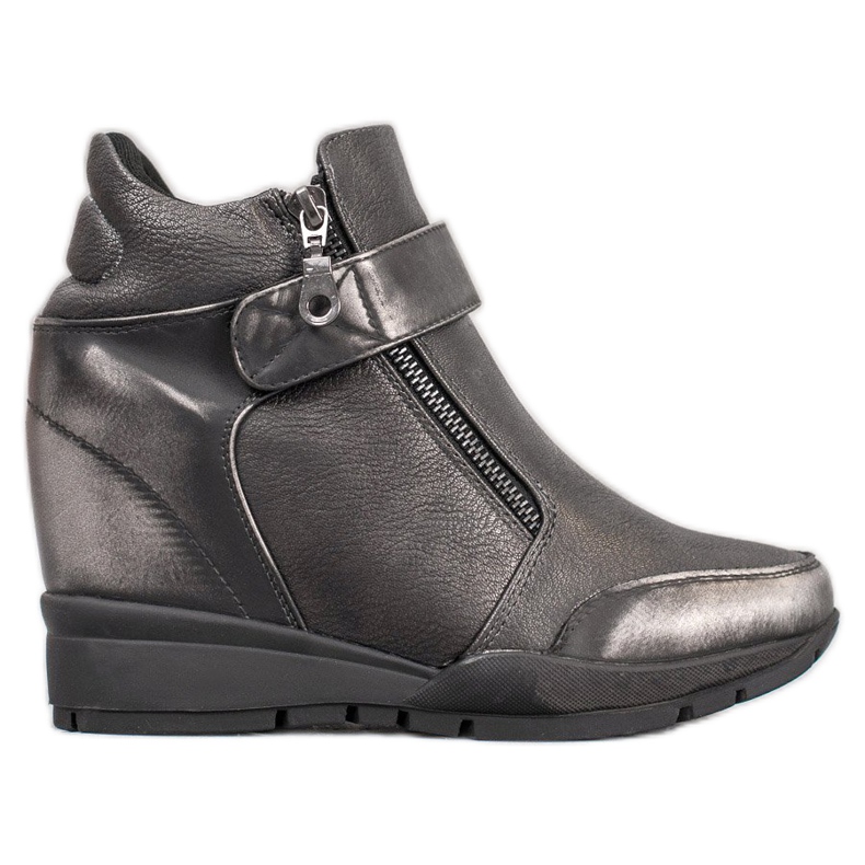 Sergio Leone Sneakers på dragkedjan grå