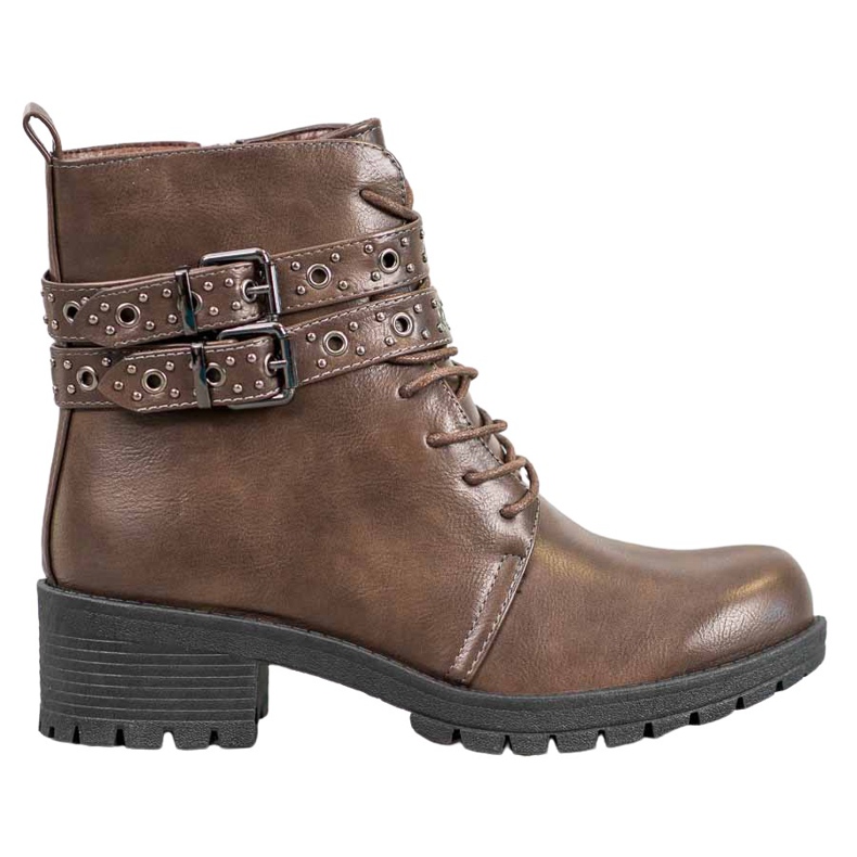 SHELOVET Snörda arbetare brun