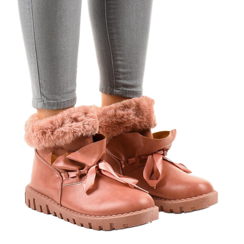 Isolerade rosa sneakers med dragkedja 428-6