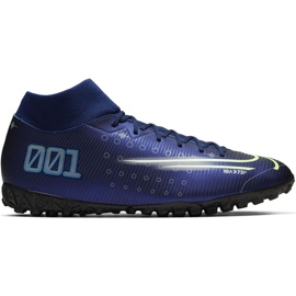Nike Mercurial Superfly 7 Academy Mds Tf M BQ5435 401 fotbollsskor blå marinblå
