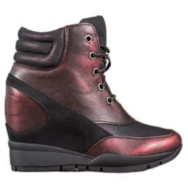 Sergio Leone Burgundy sneakers röd