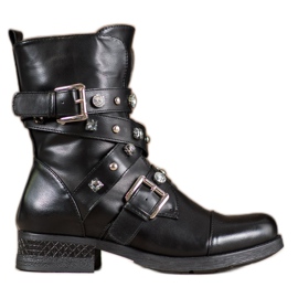 Kayla Arbetare Med Dekorativt Bälte svart