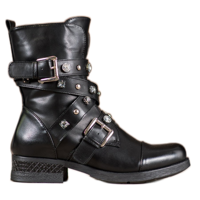 Kayla Arbetare Med Dekorativt Bälte svart