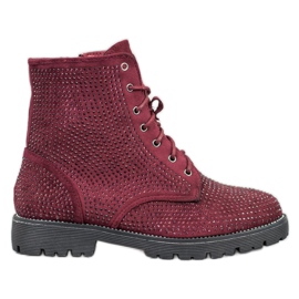 Sweet Shoes Burgundy mocka stövlar röd