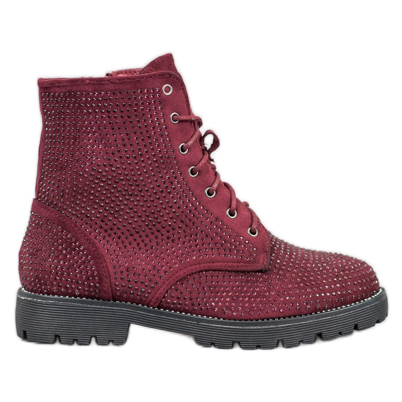 Sweet Shoes Burgundy mocka stövlar röd