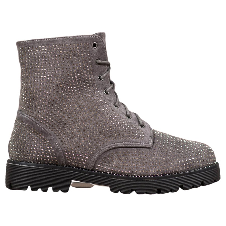 Sweet Shoes Grå stövlar i mocka