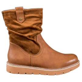 Ideal Shoes Arbetare på plattformen brun