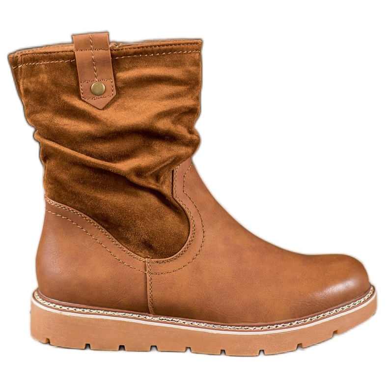 Ideal Shoes Arbetare på plattformen brun