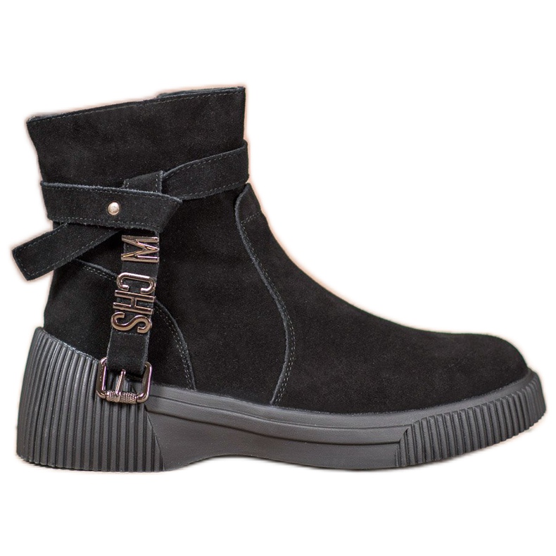 Filippo Läderstövlar på plattformen svart