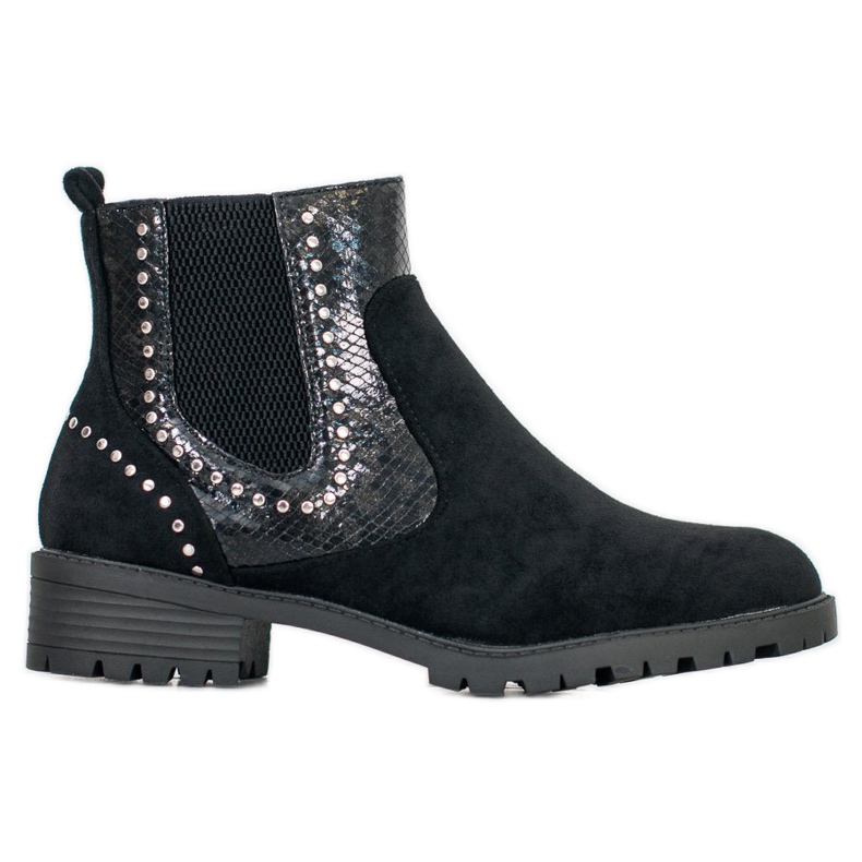 Small Swan Snake Print Chelsea stövlar svart