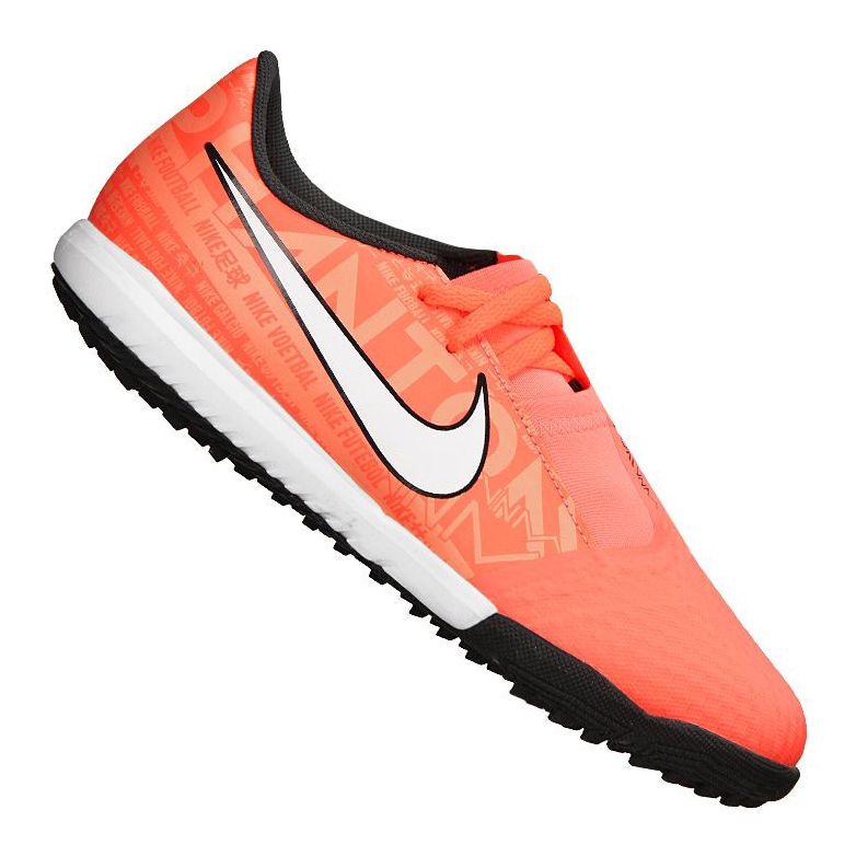 Nike Phantom Vnm Academy Tf Jr AO0377-810 fotbollsskor orange apelsiner och röda