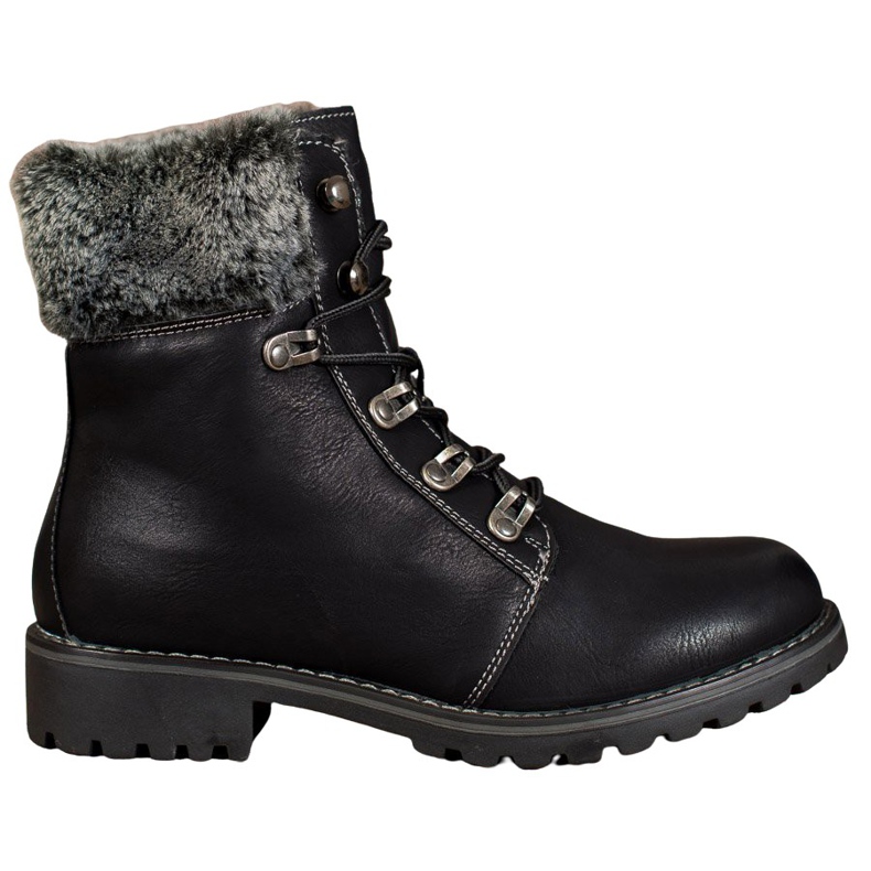 SHELOVET Knutna fällare med päls svart