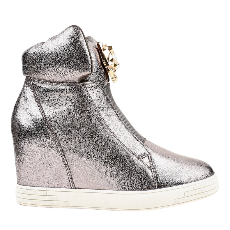 Silverskor på jaguar KLS-105-4 kilklack grå