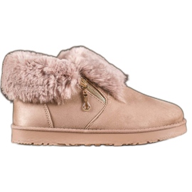 Kylie Låg Mukluki med päls brun