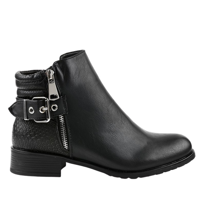 Svarta platta Jodhpur -stövlar KA525SL