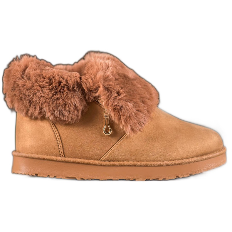 Kylie Låg Mukluki med päls brun