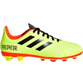 Jr adidas Predator 18.4 FxG Jr DB2321 fotbollsskor mångfärgad grön